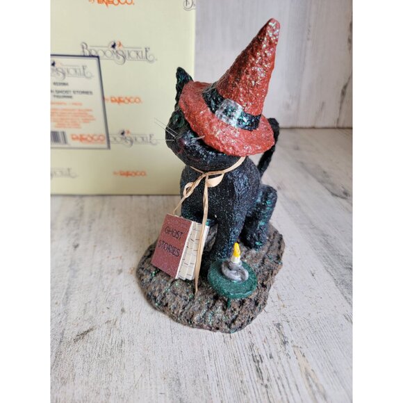 Enesco Broomsnickle cat with ghost stories Halloween figure decor - Picture 1 of 8